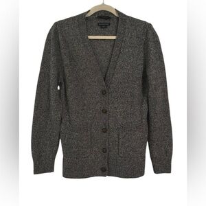 Pendleton Washable Wool Cardigan Sweater Women’s Gray V-Neck Size Medium